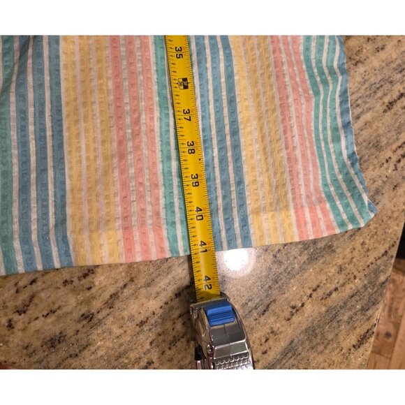 Vtg Lindsay Jordan Pastel Zip up House Coat Robe Sz 24W Button Candy Look Pocket - Picture 4 of 15